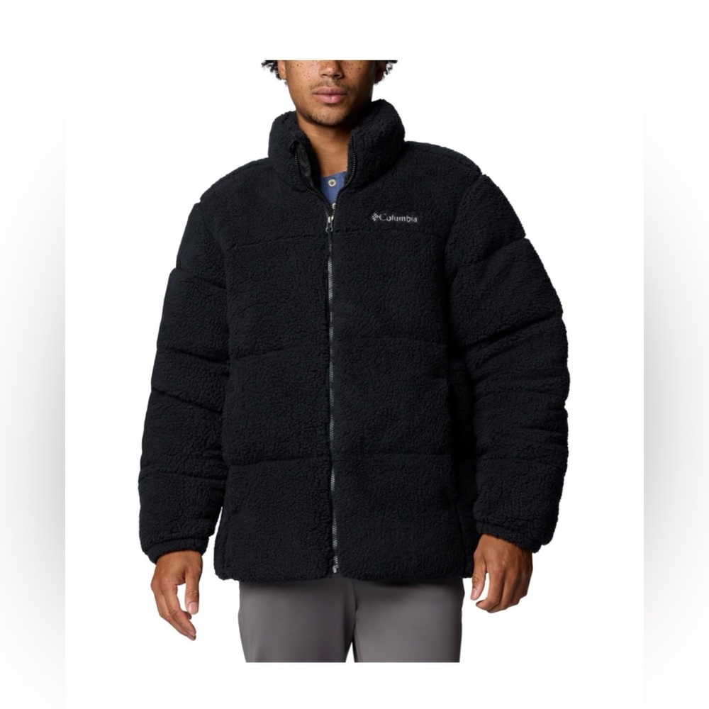 New orginal Columbia Men's Puffect II Sherpa Jacket, Black, Xlarge